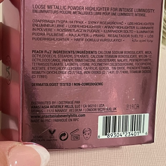 ANASTASIA BEVERLY HILLS • LOOSE HIGHLIGHTER • PEACH FIZZ - Picture 5 of 5